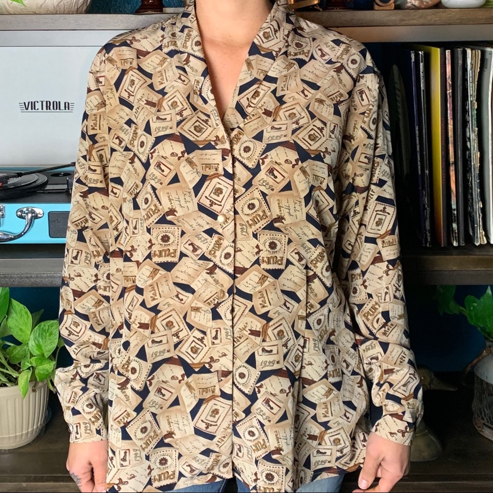 Vintage Pendleton Sophisticates Button Front Top - image 2